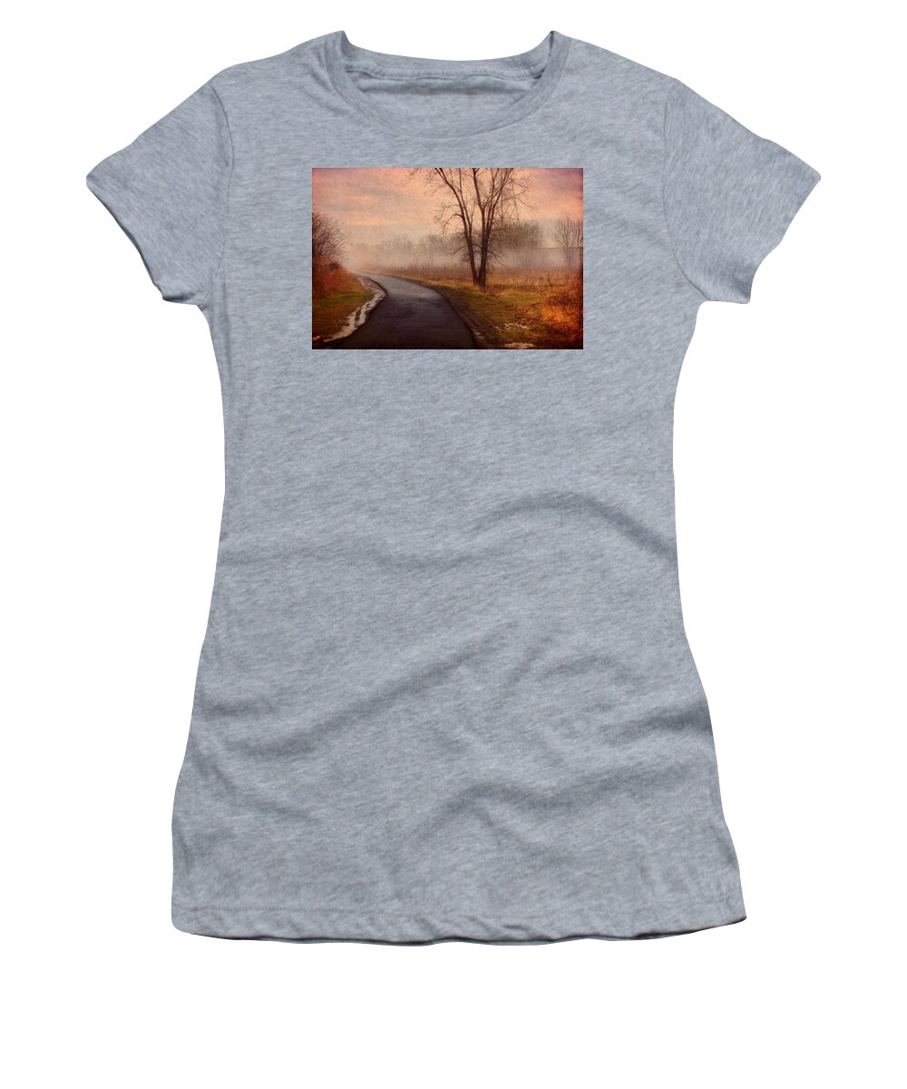 Road Women's T-Shirt featuring the painting Road Less Traveled by Troy Caperton