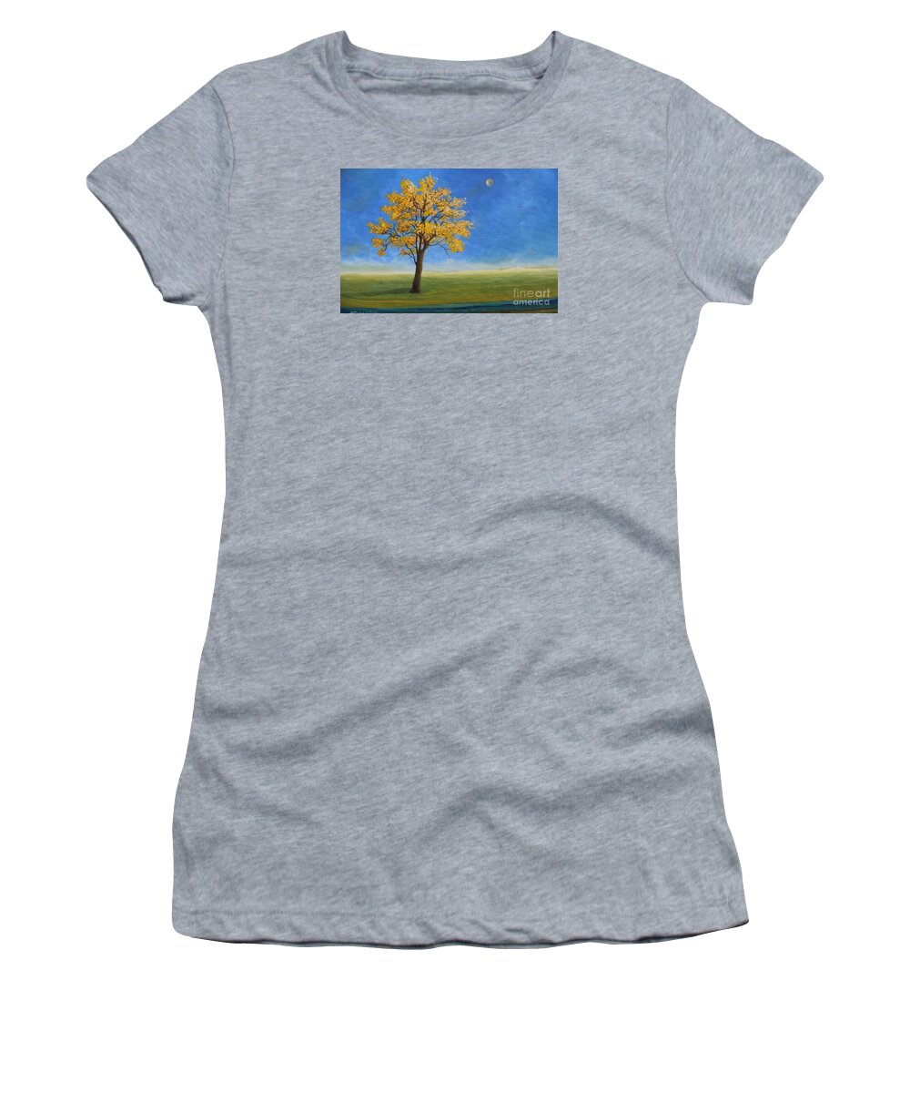 Alicia Maury Prints Women's T-Shirt featuring the painting Roble Tree by Alicia Maury