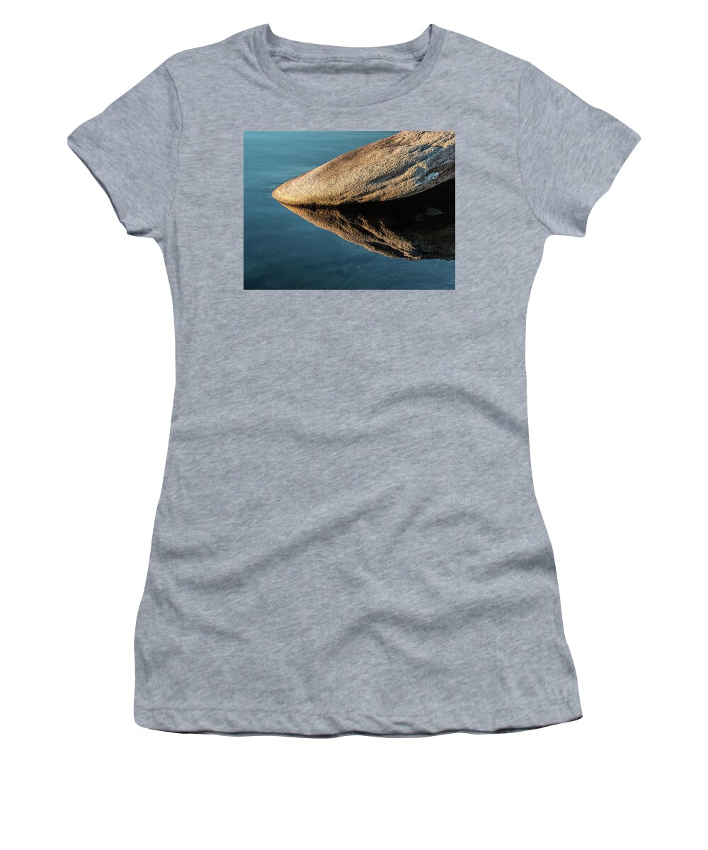 Sunset Women's T-Shirt featuring the photograph Rock reflection by Martin Gollery