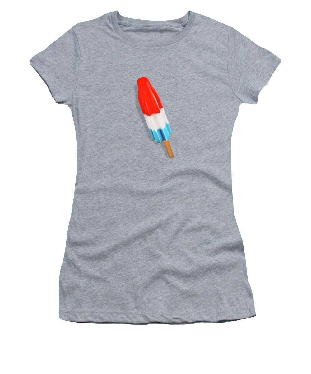Rocket Pop Women's T-Shirt featuring the painting Rocket Pop Pattern by Little Bunny Sunshine