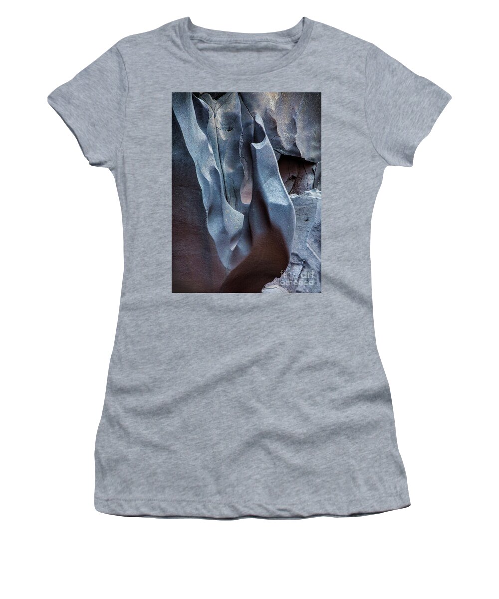Black Magic Canyon Women's T-Shirt featuring the photograph Rock'n In My Arm Rock Art by Kaylyn Franks by Kaylyn Franks