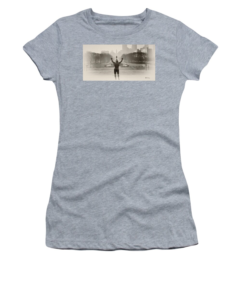 Rocky Women's T-Shirt featuring the photograph Rocky on the Parkway by Bill Cannon