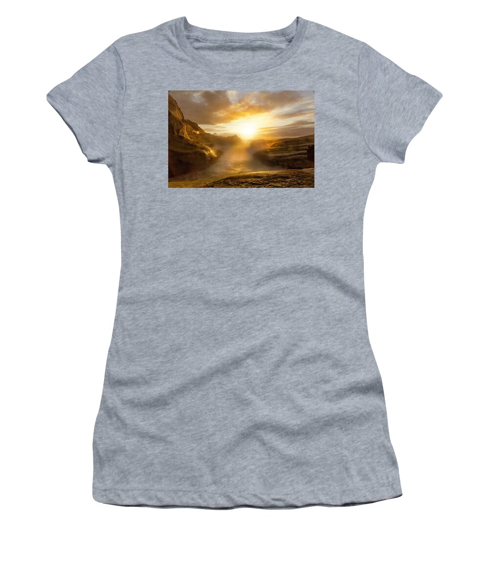 Oregon Women's T-Shirt featuring the photograph Rocky Oregon Coast by Timothy Hacker