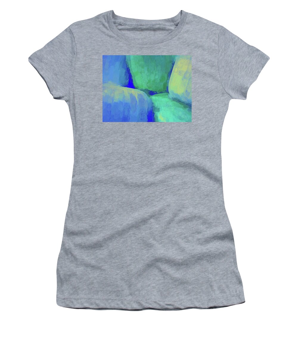 Abstract Women's T-Shirt featuring the digital art Wengen by Matt Cegelis