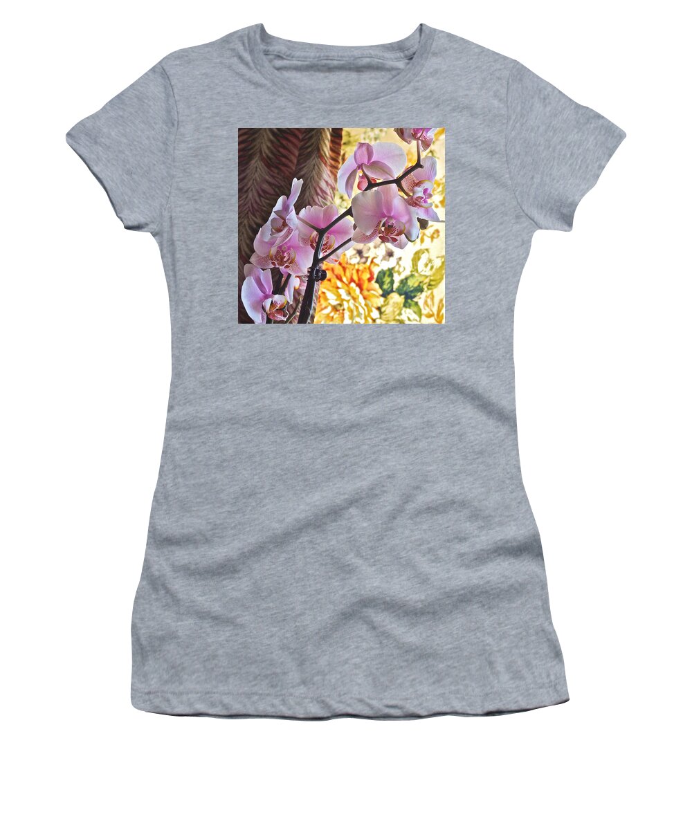 Orchids Women's T-Shirt featuring the photograph Rose Cottage Orchid by Janis Senungetuk