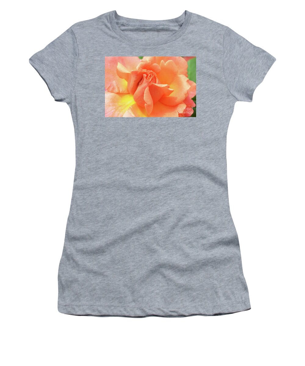 Rose Women's T-Shirt featuring the photograph Rose Portrait - Easy Does It by Regina Geoghan