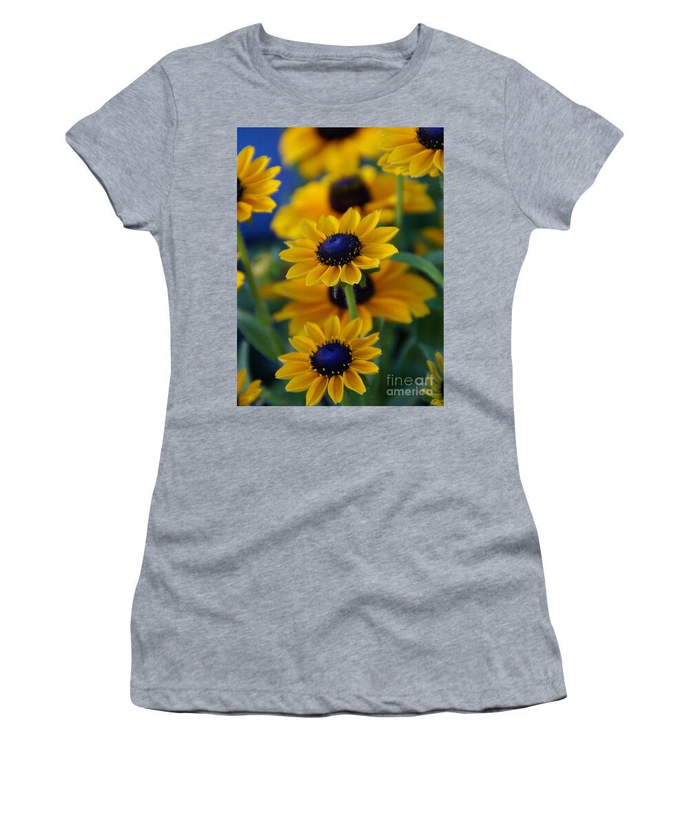 Yellow Women's T-Shirt featuring the photograph Royal Blue by Linda Shafer