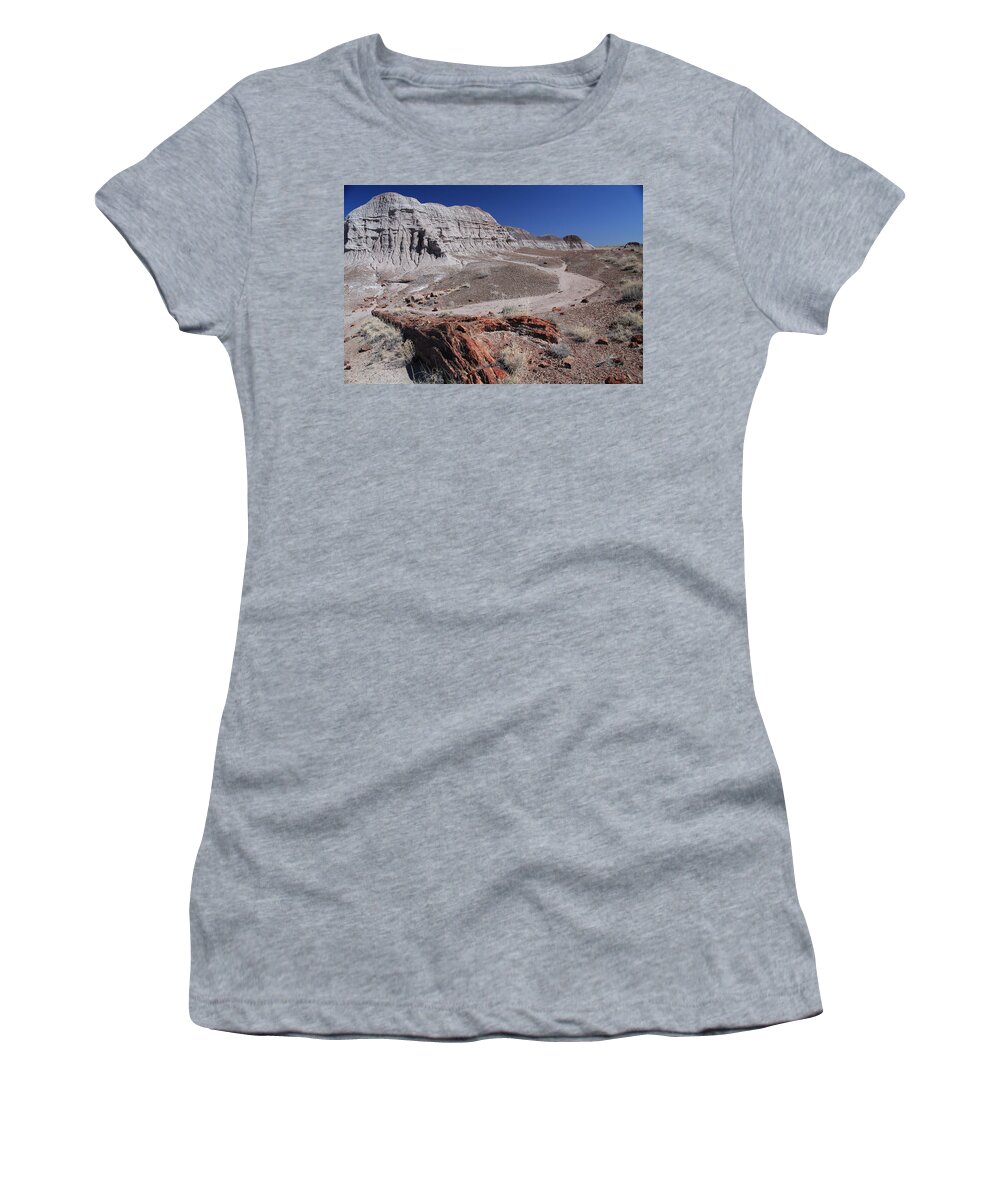 Landscape Women's T-Shirt featuring the photograph Runoff Obstacle by Gary Kaylor