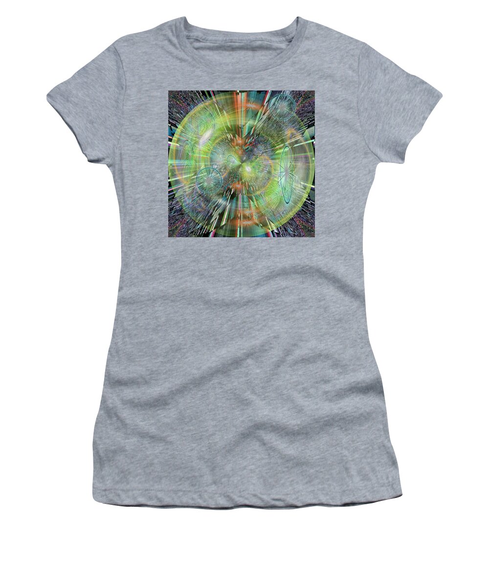 Abstract Women's T-Shirt featuring the digital art Rush Hour by Tim Allen
