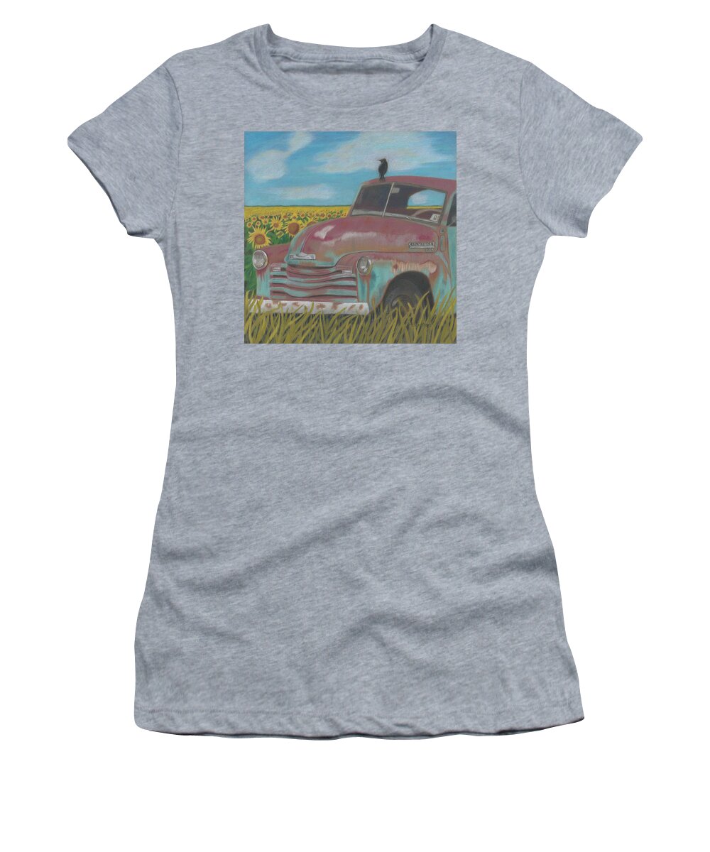 Old Truck Women's T-Shirt featuring the painting Rust and Gold by Arlene Crafton