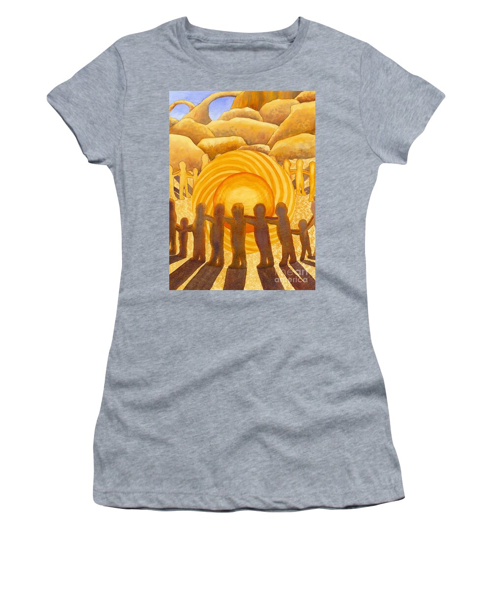 Chakra Women's T-Shirt featuring the painting Sacral Chakra by Catherine G McElroy