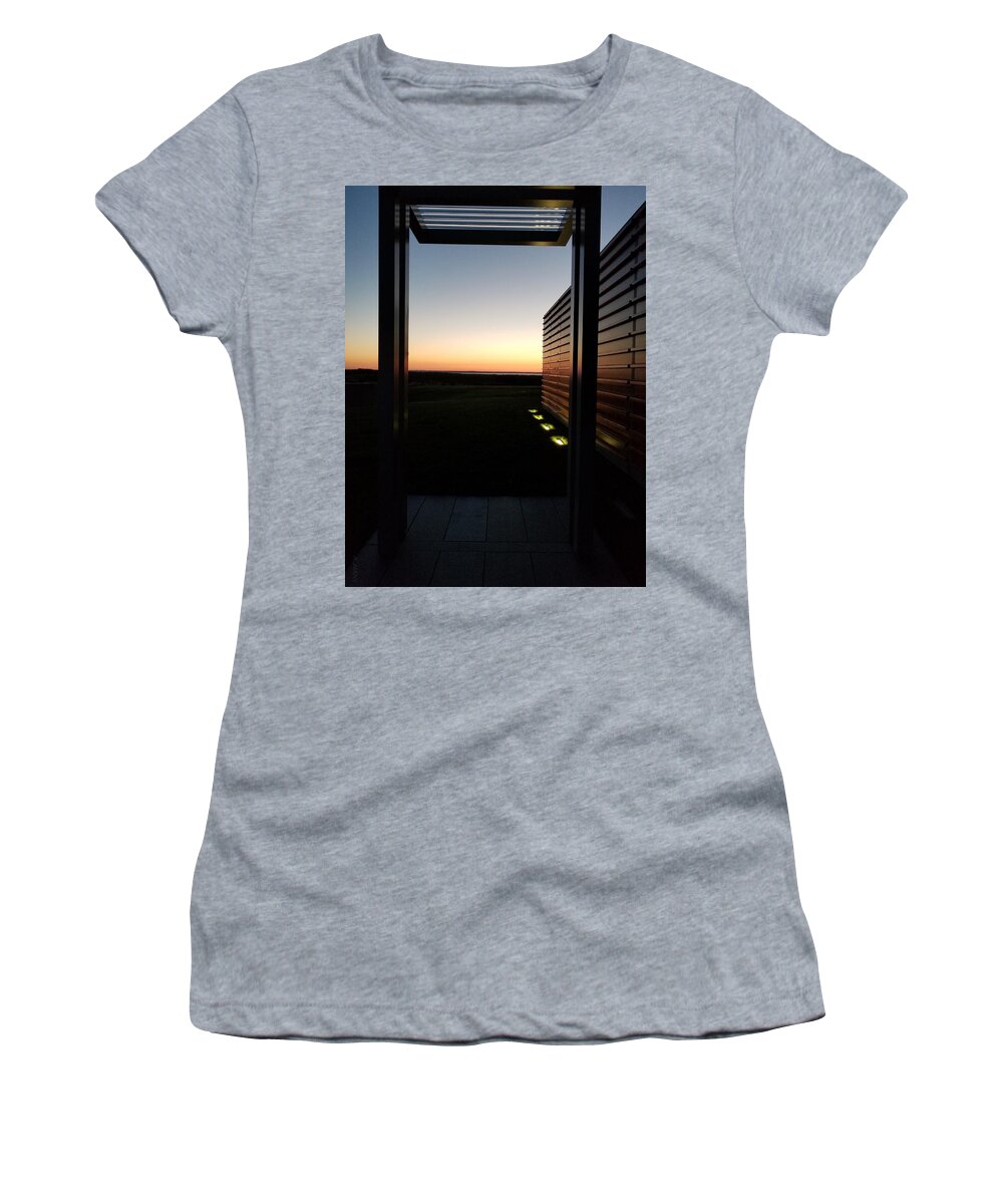 Architecture Women's T-Shirt featuring the photograph Sag Harbor Sunset 2 by Rob Hans