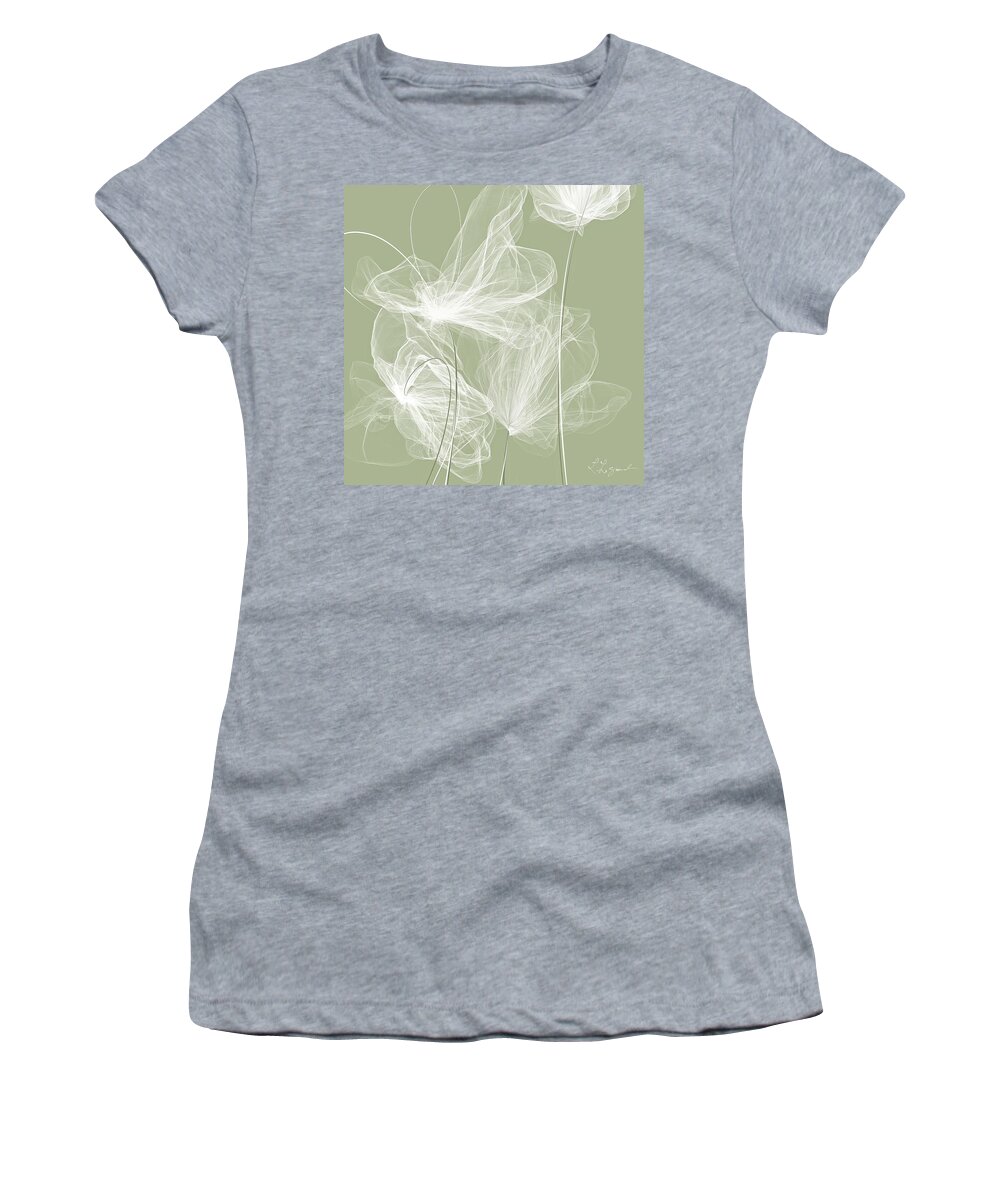 Sage Green Women's T-Shirt featuring the painting Sage Green Artwork by Lourry Legarde