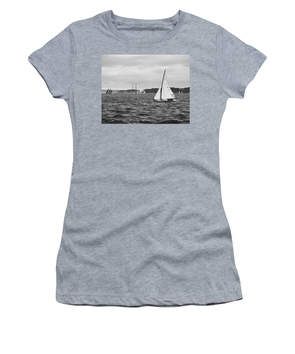 East Coast Women's T-Shirt featuring the photograph Sailing Newport by Eduard Moldoveanu