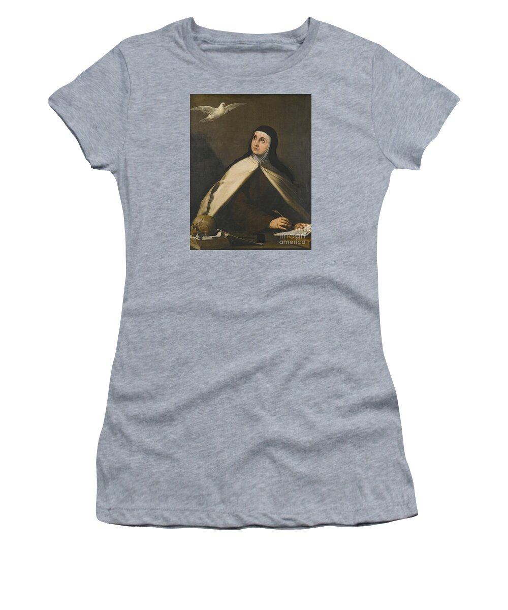 Jusepe De Ribera Women's T-Shirt featuring the painting Saint Teresa Of Avila by MotionAge Designs