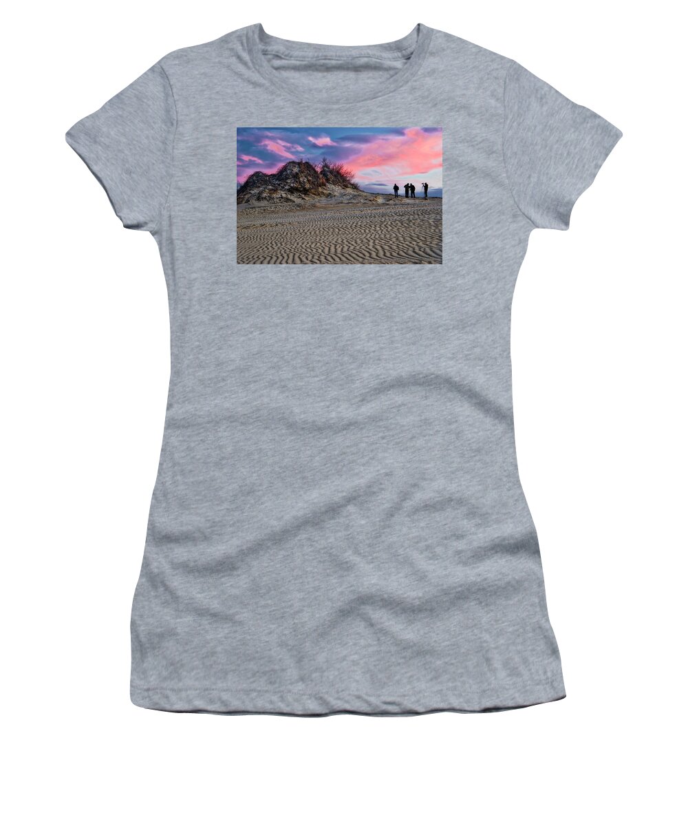 Landscapes Women's T-Shirt featuring the photograph Sand Dunes of Kitty Hawk by Donald Brown