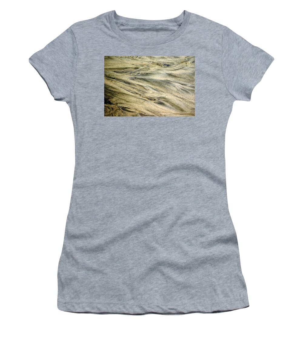 Ocean Women's T-Shirt featuring the photograph Sand Pattern by Marty Koch