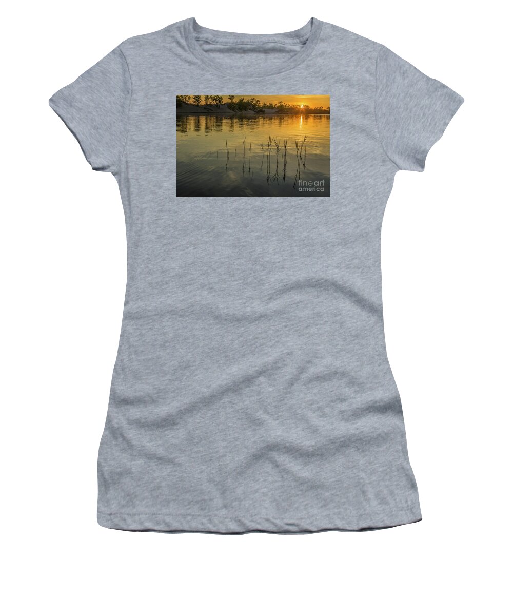 Evening Women's T-Shirt featuring the photograph Sandbanks Sunset by Roger Monahan
