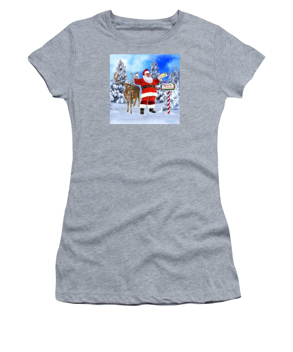 Santa Women's T-Shirt featuring the digital art Santa Got Your Letter by Glenn Holbrook