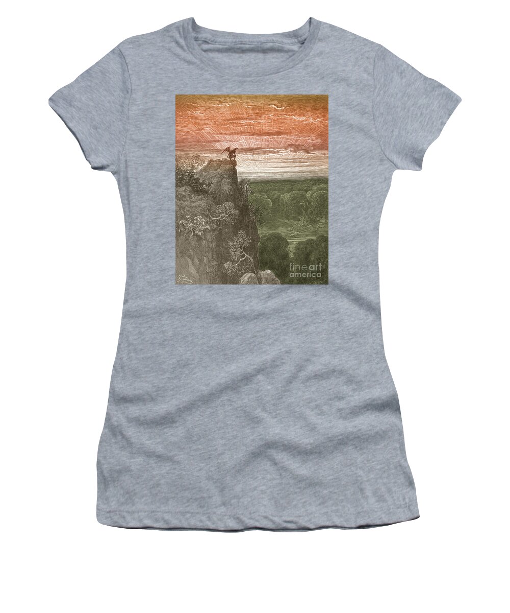 History Women's T-Shirt featuring the photograph Satan, By Dore by Photo Researchers