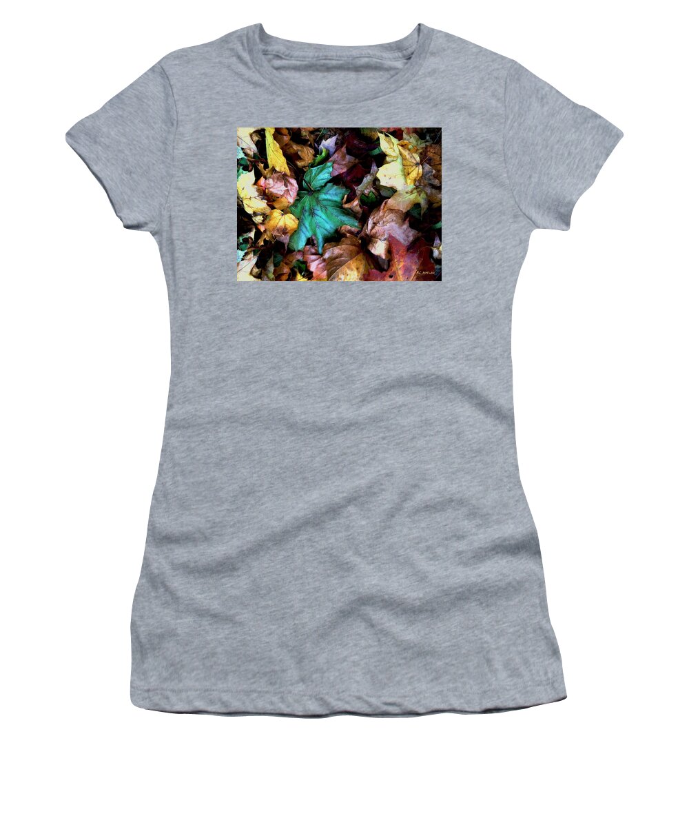 Autumn Women's T-Shirt featuring the painting Satin Leaves by RC DeWinter