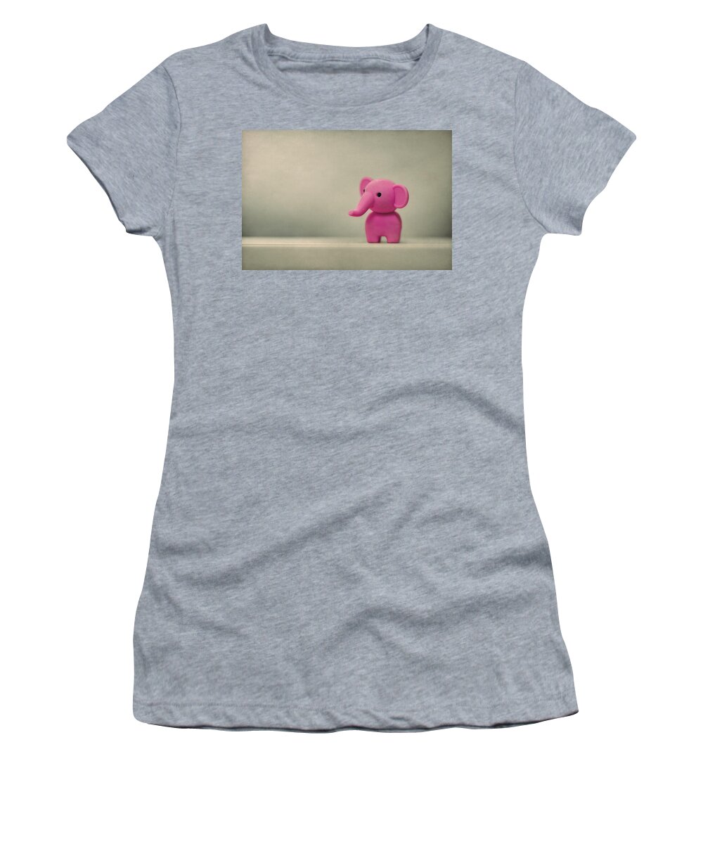 Elephant Women's T-Shirt featuring the photograph Say Hello To My Little Friend by Evelina Kremsdorf
