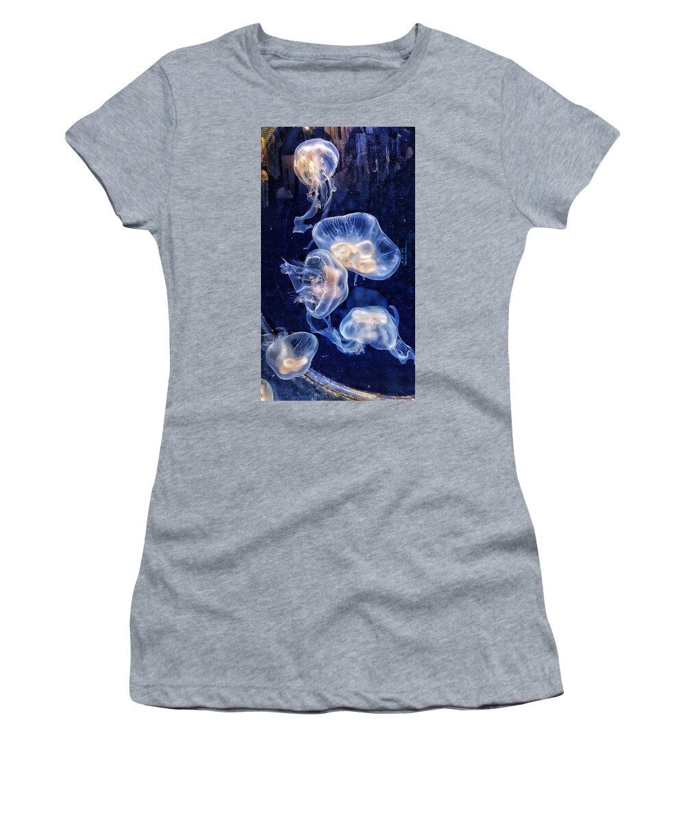 Jellyfish Women's T-Shirt featuring the photograph Sci-fi in the oceans by Paul Fox