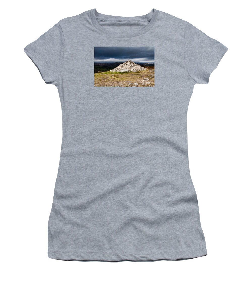 Cairns Women's T-Shirt featuring the photograph Scottish Cairn by Diane Macdonald