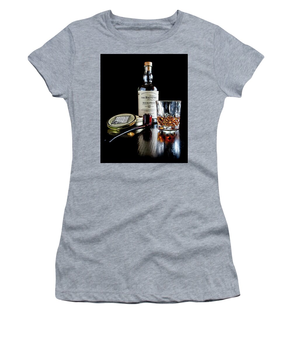 Balvenie Women's T-Shirt featuring the photograph Scottish still life by Adam Reinhart