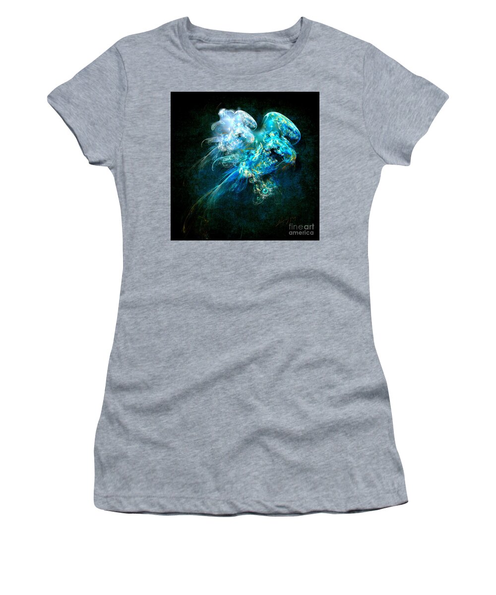 Sea Women's T-Shirt featuring the painting Sea jellyfish by Alexa Szlavics
