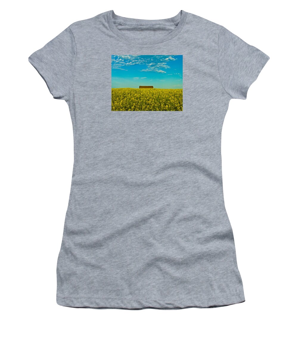 Farm Women's T-Shirt featuring the photograph Sea of Canola by Jana Rosenkranz