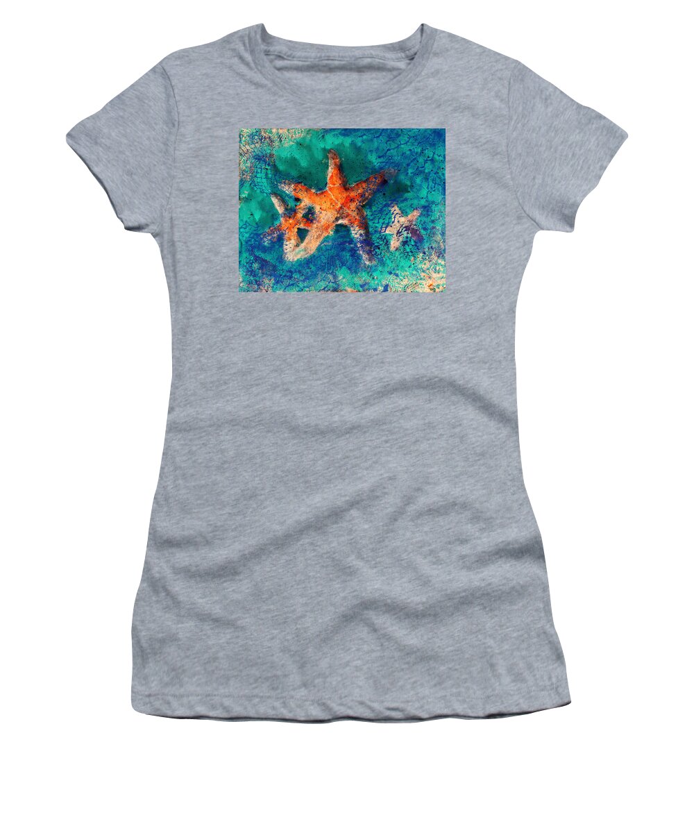 Starfish Women's T-Shirt featuring the photograph Sea Stars by Micki Findlay