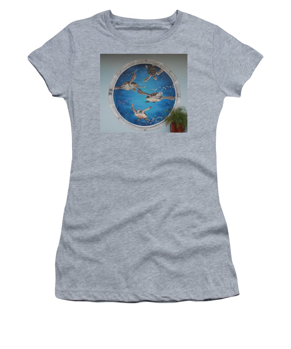 Sea Turtles Women's T-Shirt featuring the photograph Sea Turtles by Rob Hans