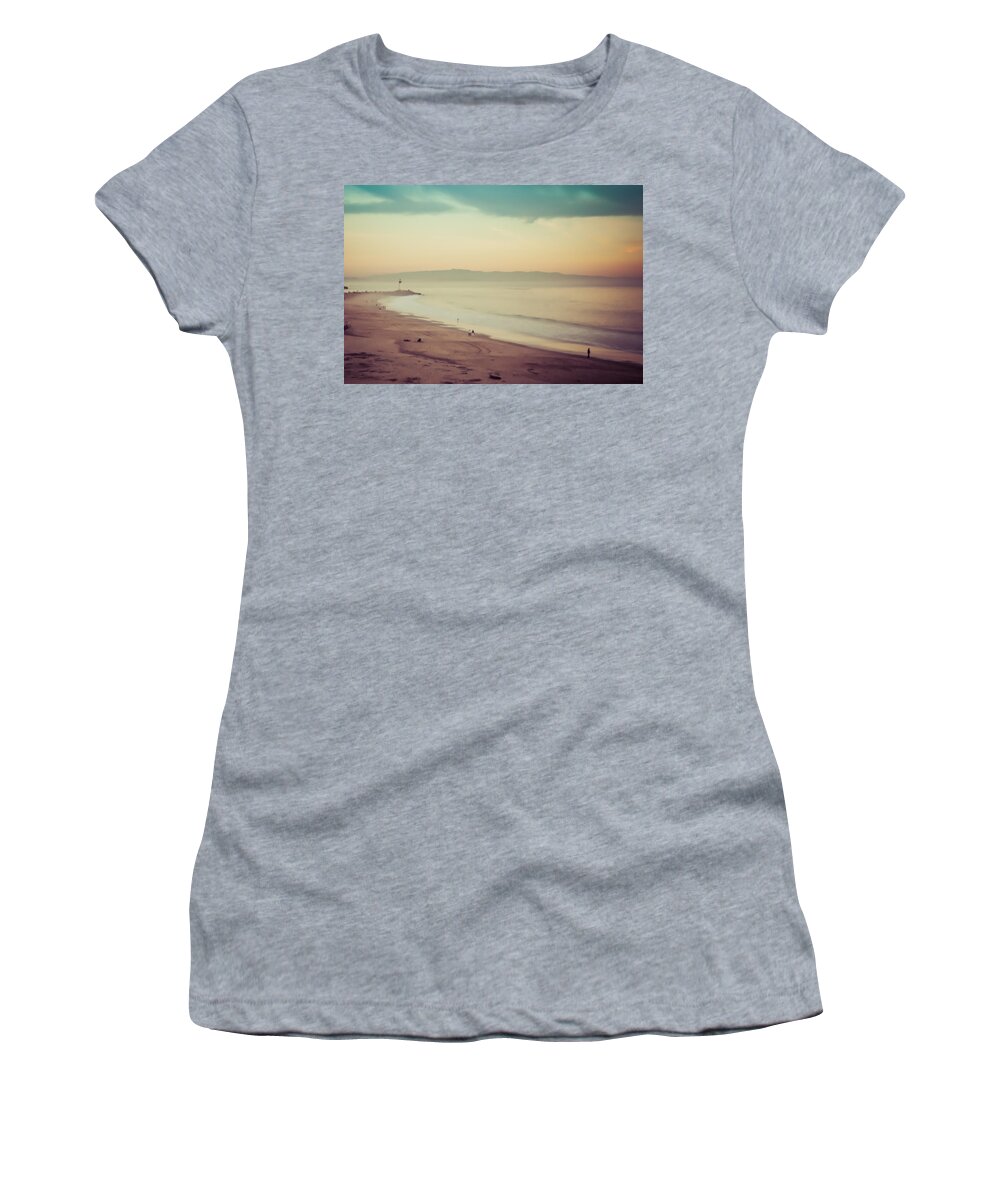 Beach Women's T-Shirt featuring the photograph Seabright Dream by Lora Lee Chapman