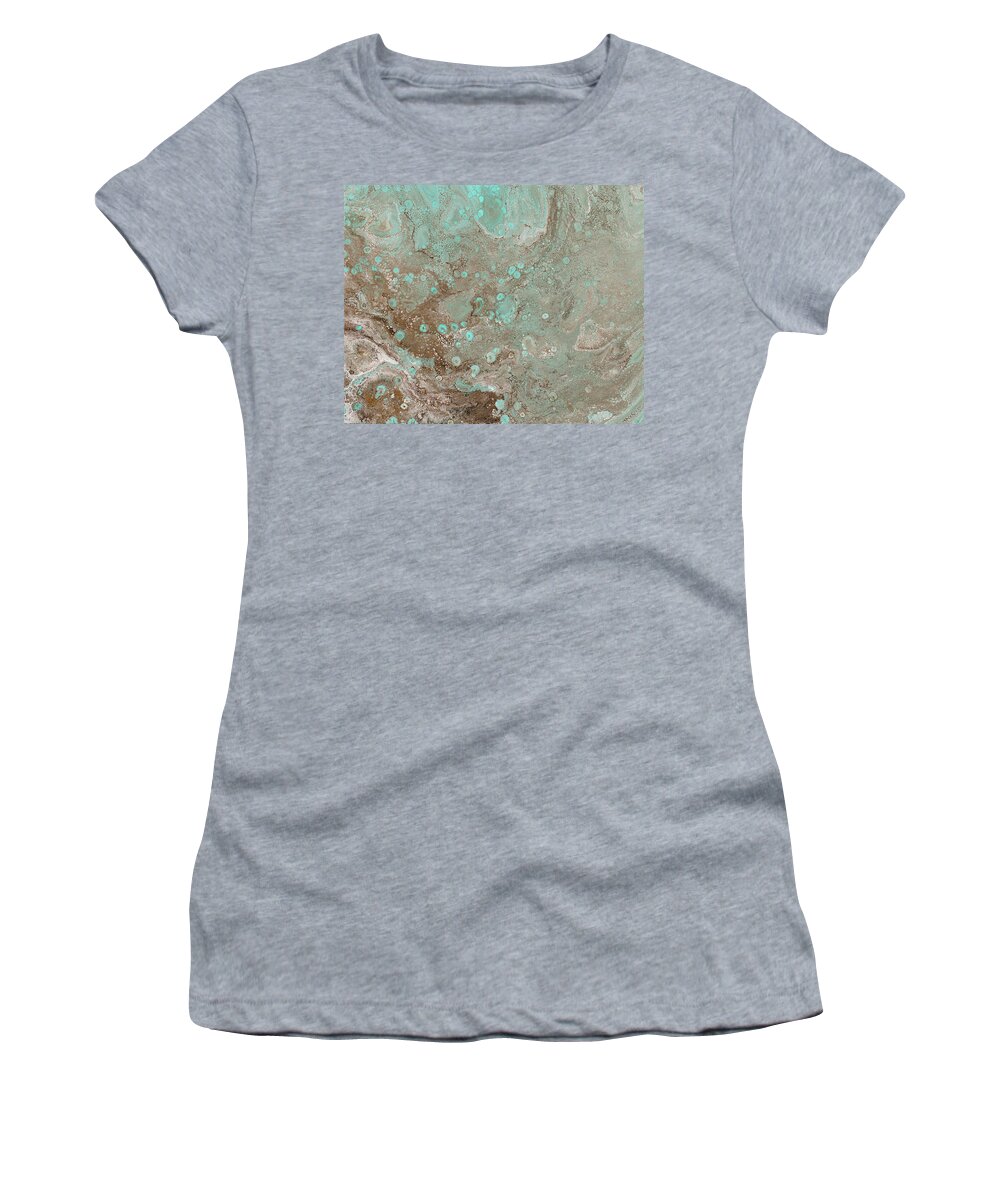 Ocean Women's T-Shirt featuring the painting SeaGlass by Tamara Nelson