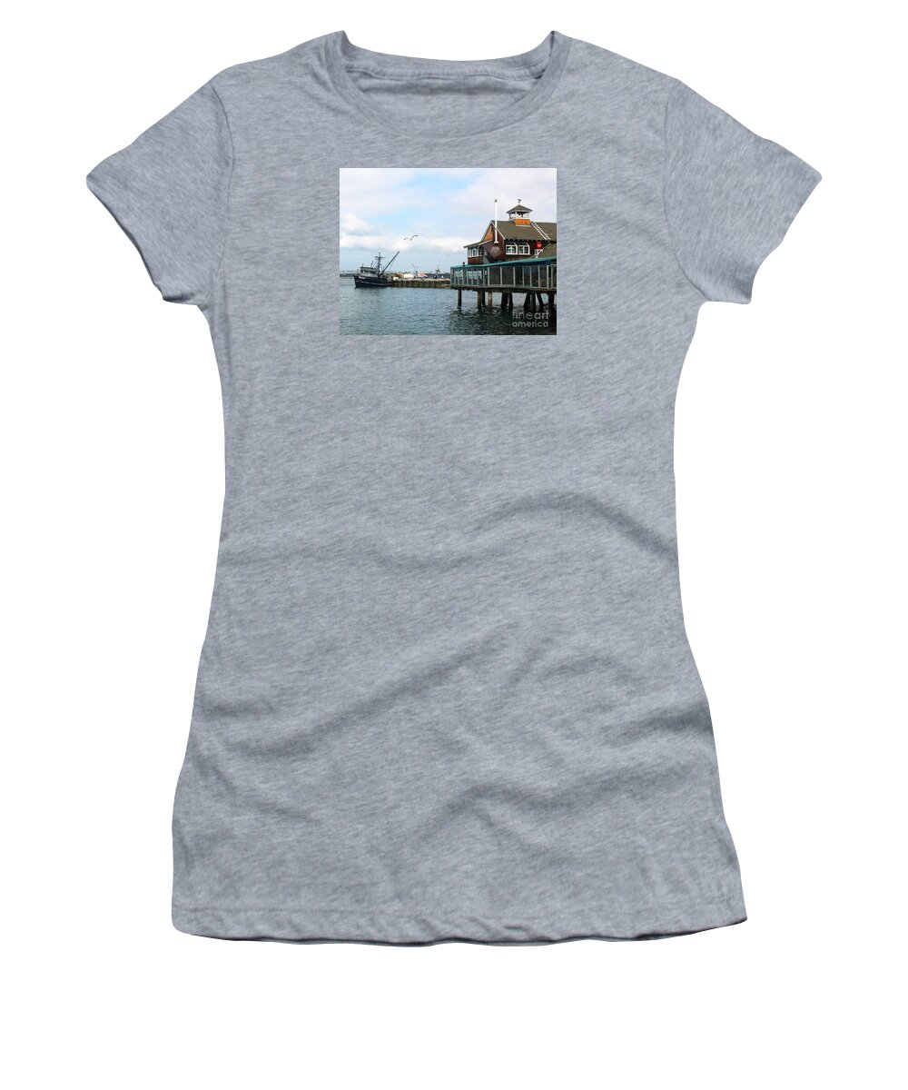 Seaport Village Women's T-Shirt featuring the photograph Seaport Village San Diego-2 by Cheryl Del Toro