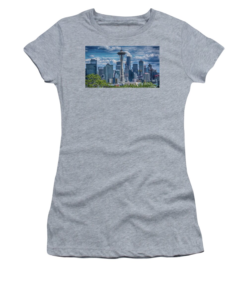 Seattle Women's T-Shirt featuring the photograph Seattle's Urban Landscape by John Greco