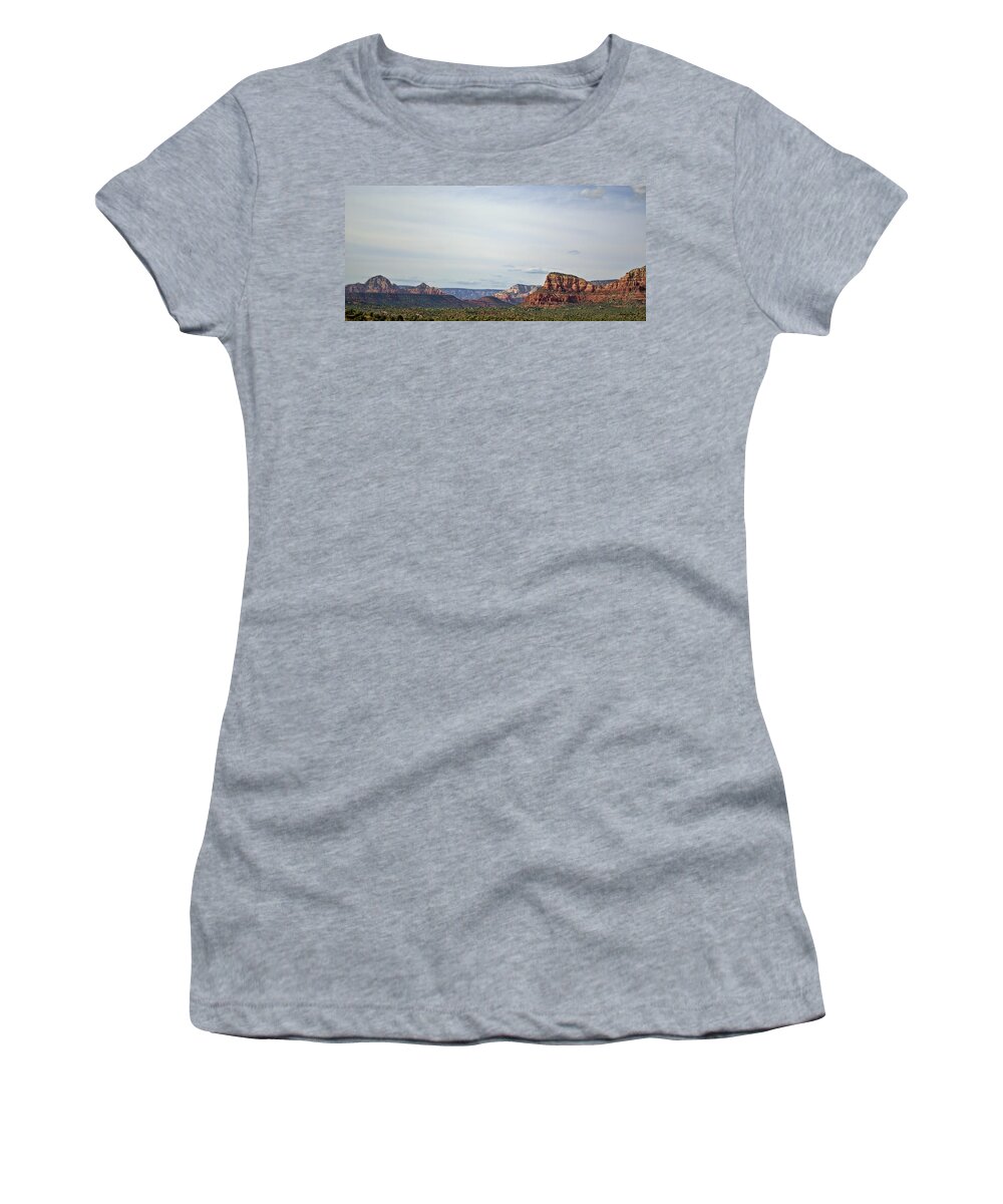 Sedona Women's T-Shirt featuring the photograph Sedona Arizona Panorama I by David Gordon