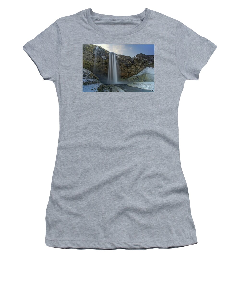 Iceland Women's T-Shirt featuring the photograph Seljalandsfoss Waterfall by Brian Kamprath