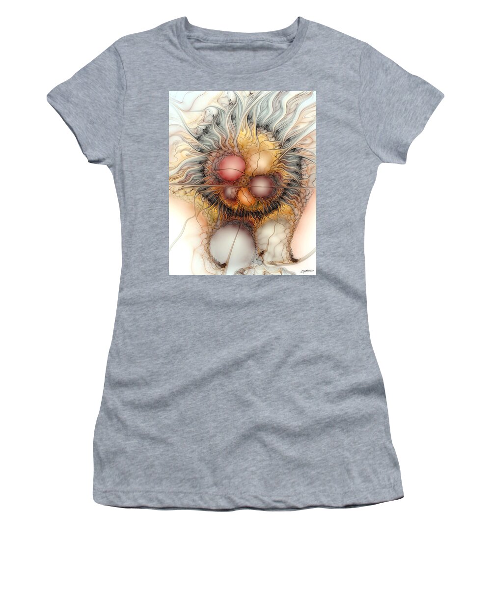 Abstract Women's T-Shirt featuring the digital art Sensorial Ignition by Casey Kotas