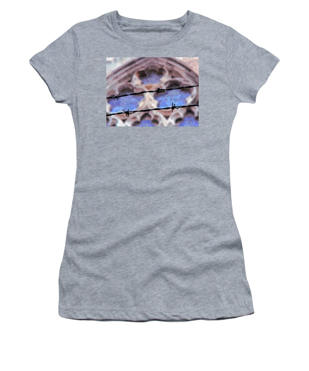 Digital Women's T-Shirt featuring the painting Separation of Church and State by Rick Mosher