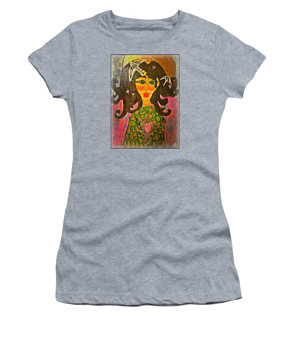 Guardian Angel Women's T-Shirt featuring the painting Seraphina by Christine Paris