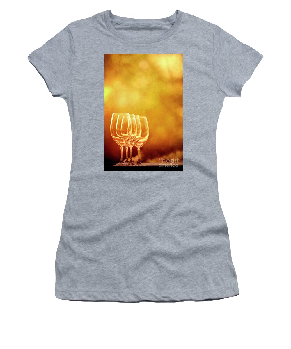 Bokeh Women's T-Shirt featuring the photograph Set For Four by Margie Hurwich