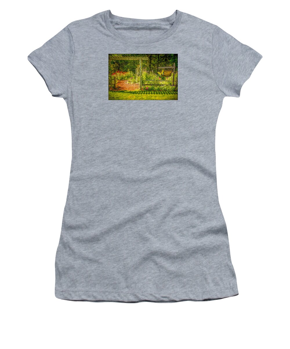 Seven Women's T-Shirt featuring the photograph Seven Ponds Nature Center Butterfly Garden by LeeAnn McLaneGoetz McLaneGoetzStudioLLCcom