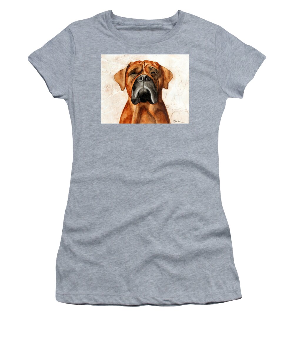 Dog Women's T-Shirt featuring the painting Shades Watercolor by Kimberly Walker
