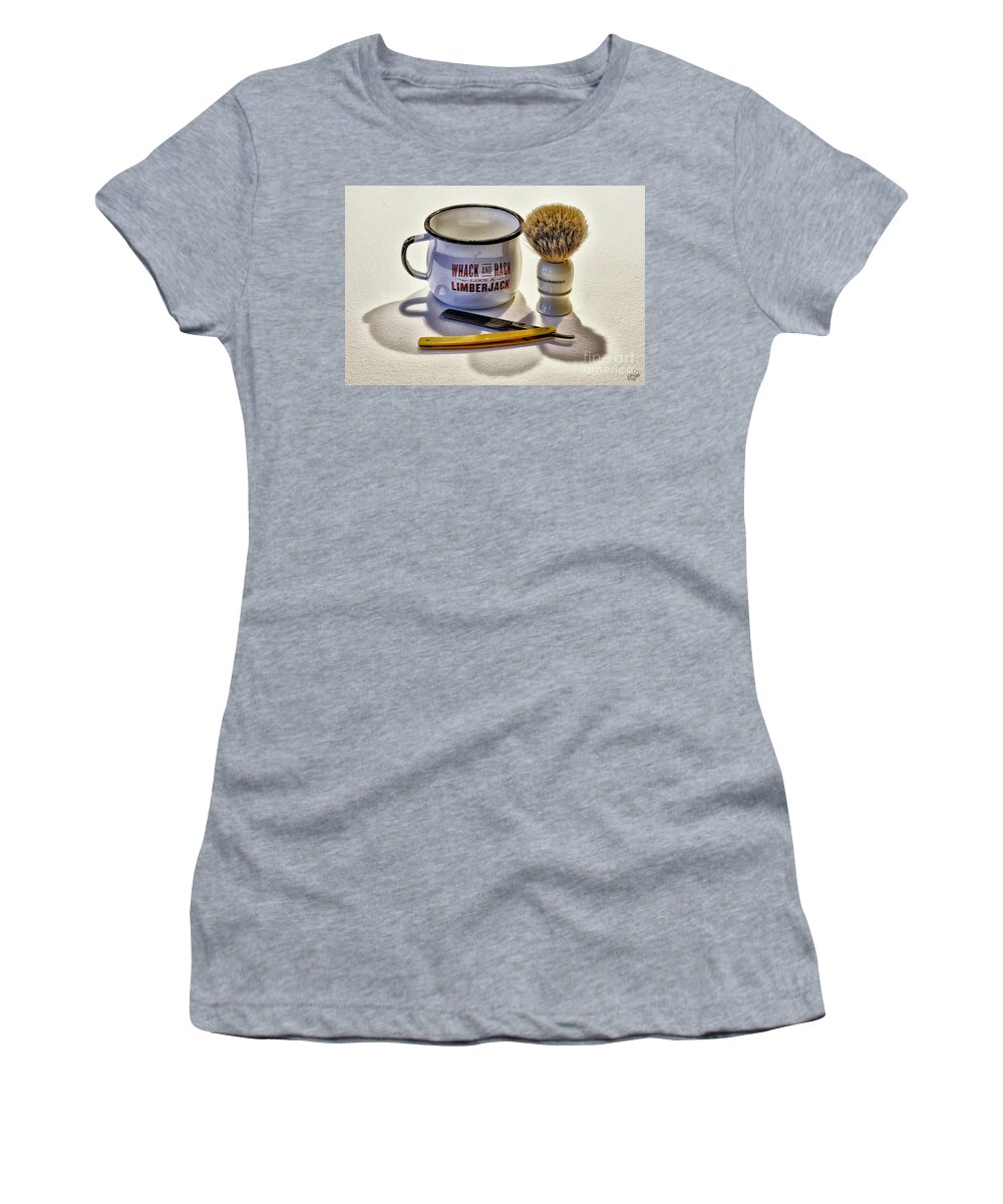 Shave Women's T-Shirt featuring the photograph Shaving Still Life by Walt Foegelle