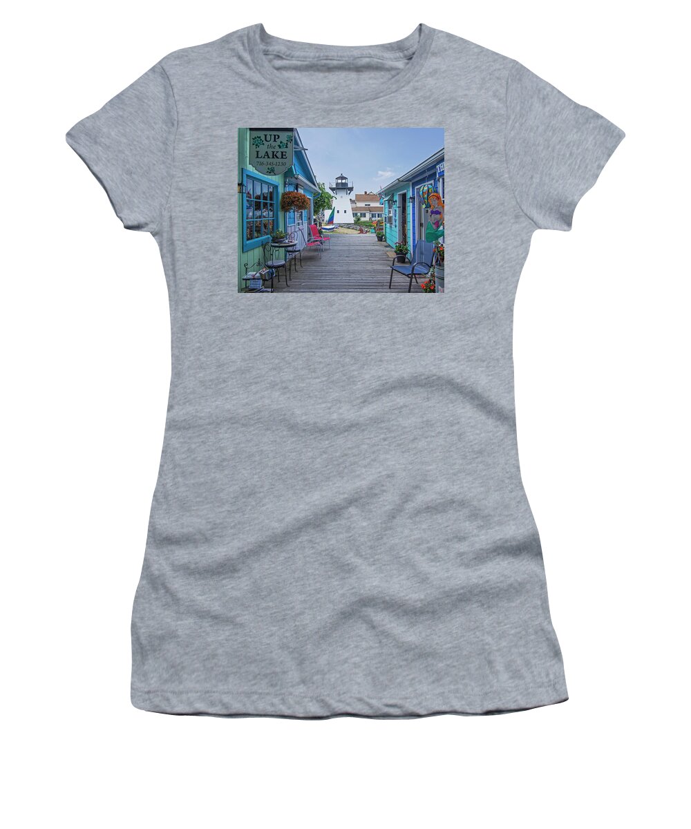 Shops Women's T-Shirt featuring the photograph Shops by Deborah Ritch