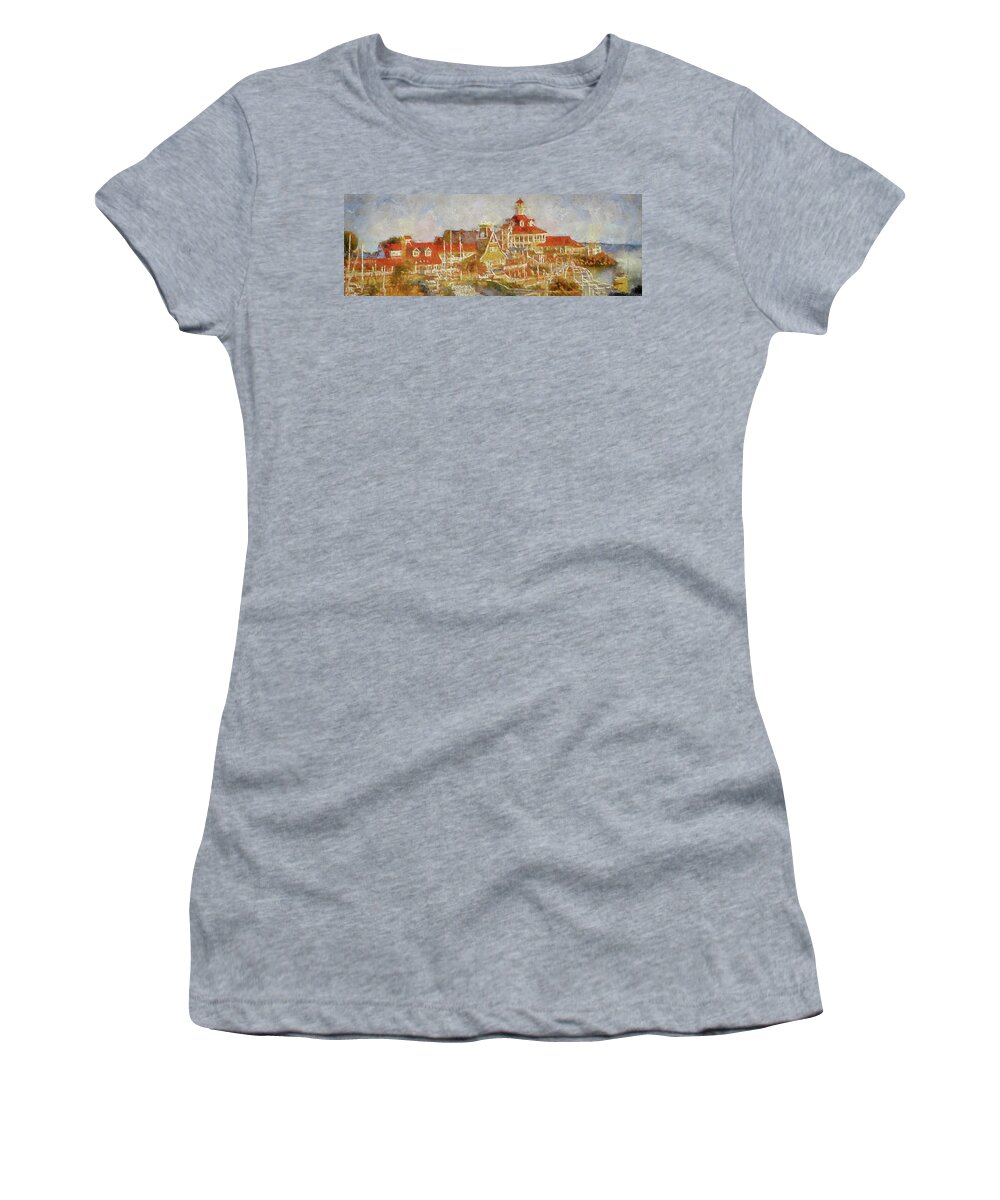  Women's T-Shirt featuring the photograph Shoreline Village by Joseph Hollingsworth