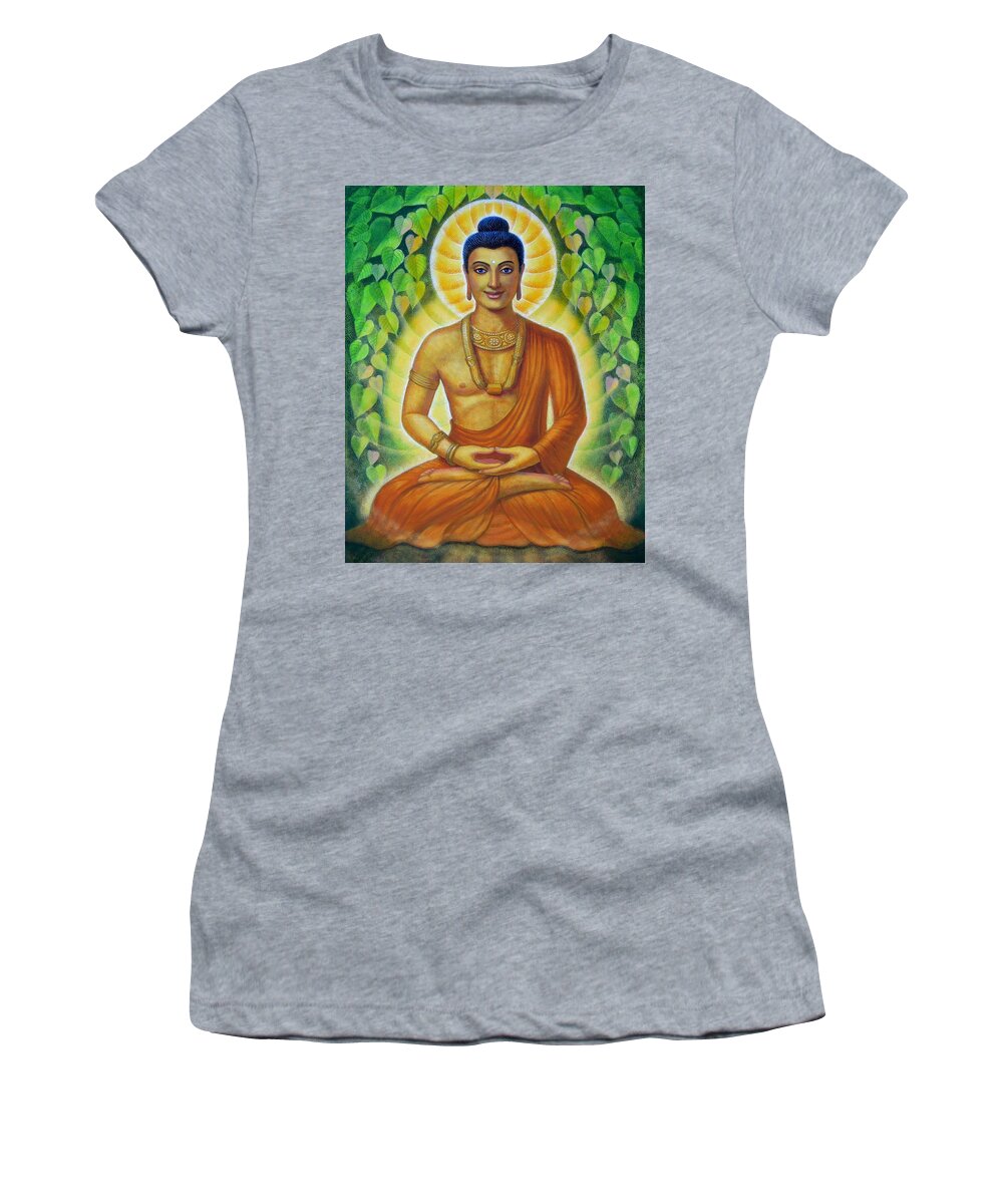 Buddha Women's T-Shirt featuring the painting Siddhartha by Sue Halstenberg
