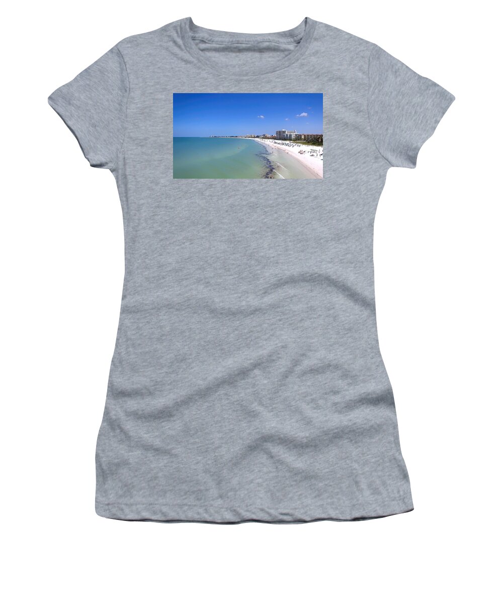 Siesta Key Women's T-Shirt featuring the photograph Siesta Key beach, Sarasota, FL by Chris Smith